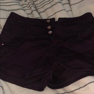 Burgundy high wasted shorts